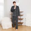 Winter Sleepwear Buttoned Pajamas Set Men's Fleece Pajama