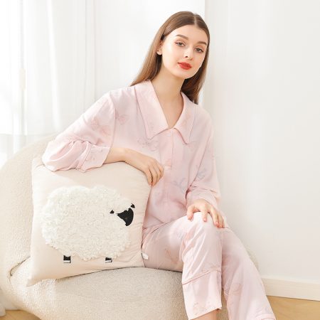 Factory Wholesale Breathable Pajama Pink Pajamas Custom Pajama