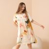 cozy cotton nightdress floral print sleepwear for women