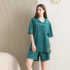 women's short sleeve pajama set casual wear