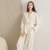women's floral pattern kimono pajama set