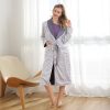 women's reversible white bathrobe