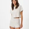 women's waffle cotton short sleeves hung out pajama set