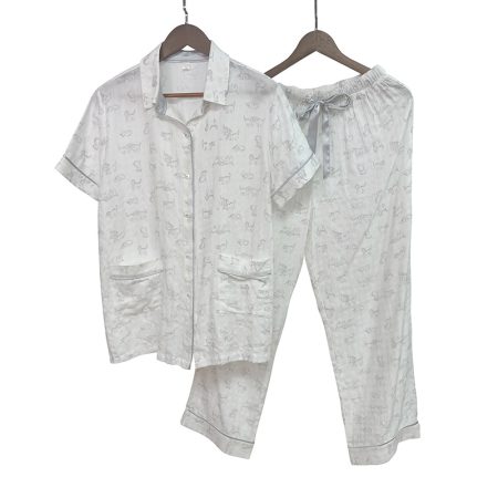 Women's short-sleeved pant pajamas set
