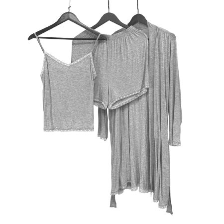 Women's bathrobe with halter shorts set