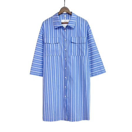 Women's lapel long sleeve button up pajamas