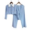 Women's long-sleeved cotton pajamas