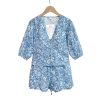 Women's mid-sleeve shorts pajama set