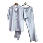Men's short-sleeved pant pajamas set
