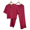 Women's mid-sleeved pant pajamas set