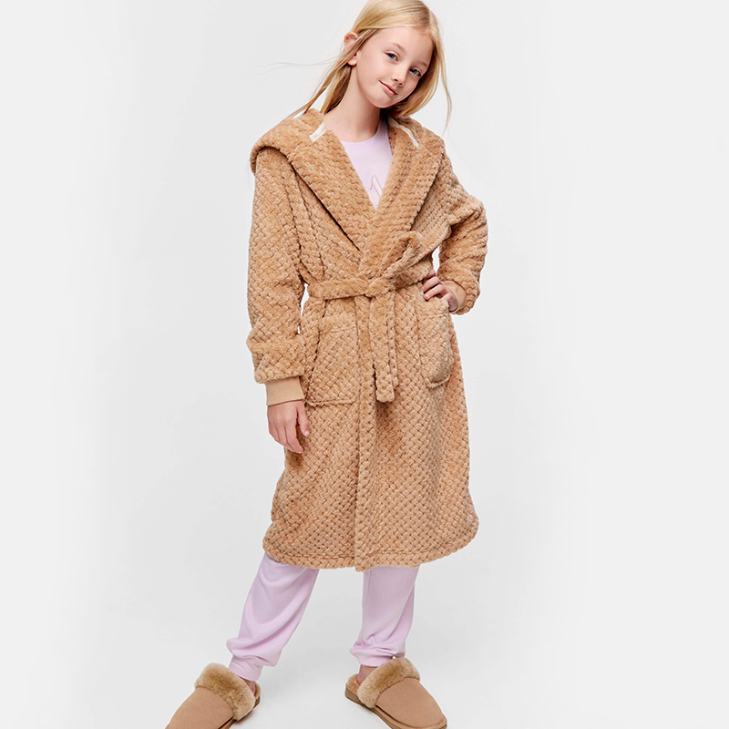 Girls bathrobe with hood