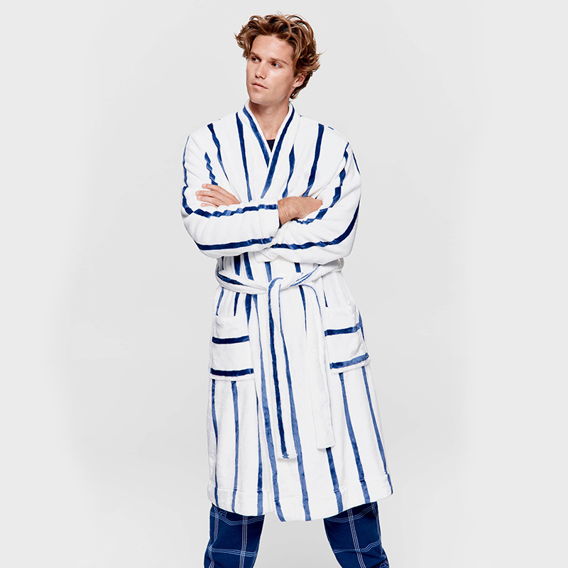 Men's bathrobe with Kimono collar
