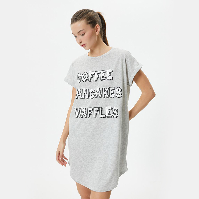 Knitted cotton pajamas nightdress for women