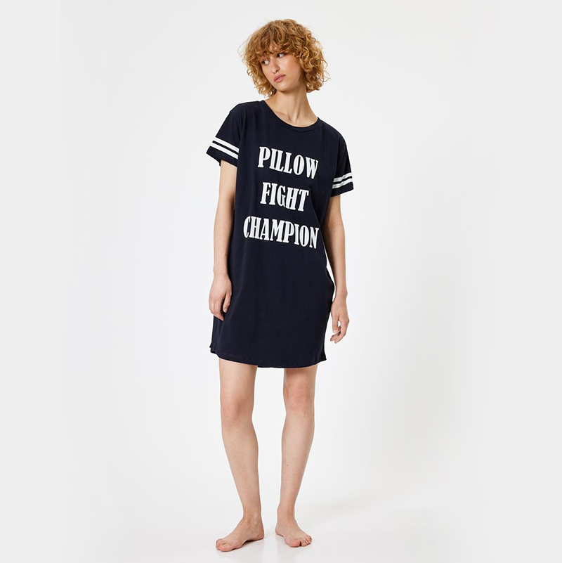 women Knitted cotton nightdress