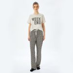 Women's short-sleeved long pants pajama set