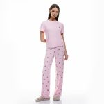 Women's short-sleeved long pants pajama set