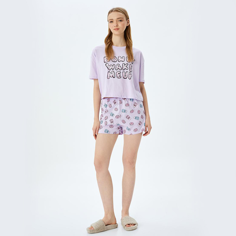 Cotton printed shorts pajama set