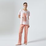 cotton Short-sleeved pajama set with long pants