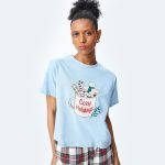 New style themed printed short-sleeve pajama top