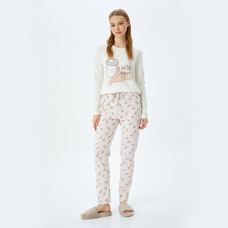 Cotton graphic printed pajama set