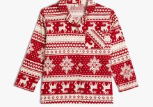 Crew neck long sleeve christmas themed pyjama top